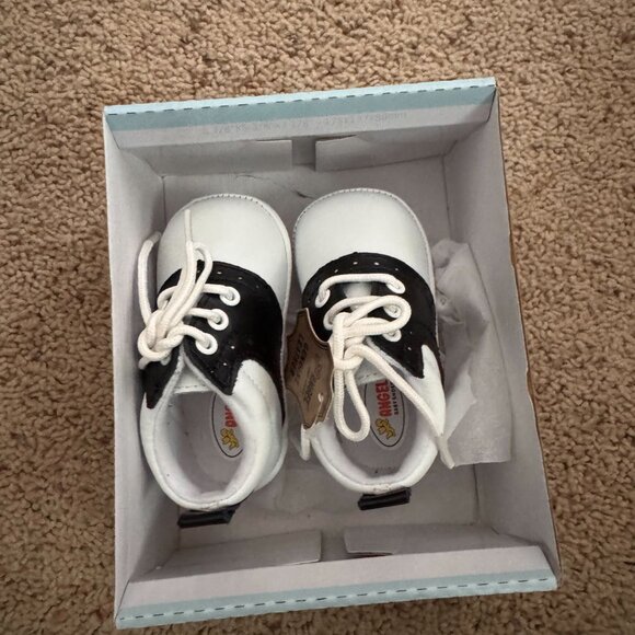 Angel Baby Saddle Oxfords Black/White - Picture 3 of 4